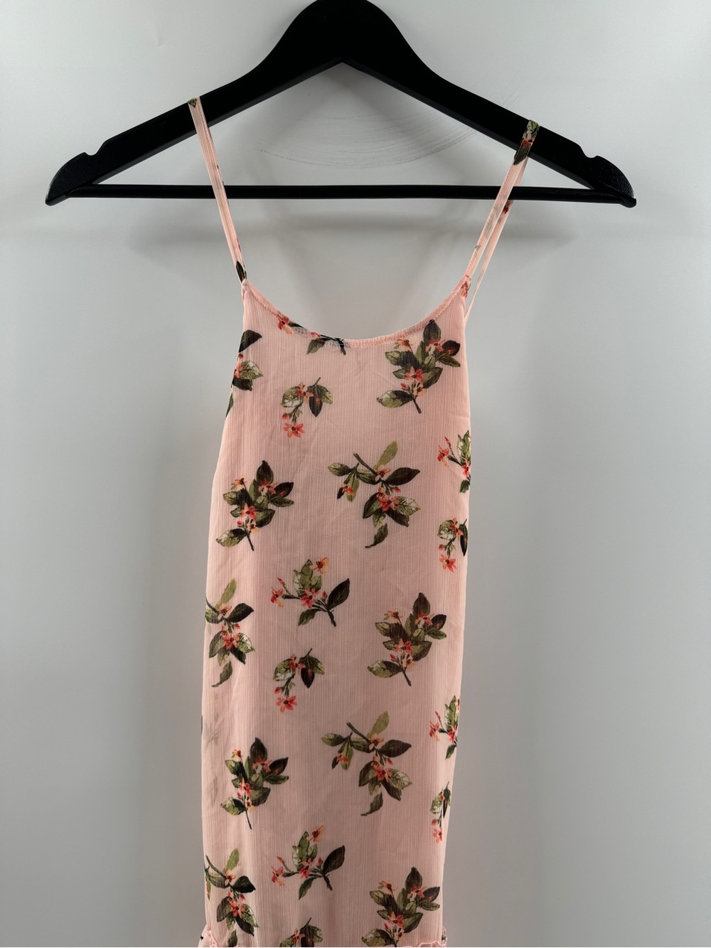 Abercrombie & Fitch Pink Floral Criss Cross Back Mini Dress – Women's XS - Picture 2 of 7